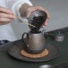 Housoutil Ceramic Cha He Tea Container Vintage Chinese Tea Scoop