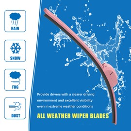 CJPPPZIW CJPPPZIW Windshield Wipers-16 Inch+16 Inch Replacement for 2018 2019 2020 Jeep Wrangler Wiper Blades for My Car,Quality Front Pink Windshield Wiper Blades(Set of 2)
