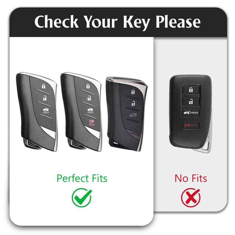 WORCAS Soft TPU Key Fob Cover Case Compatible with Lexus
