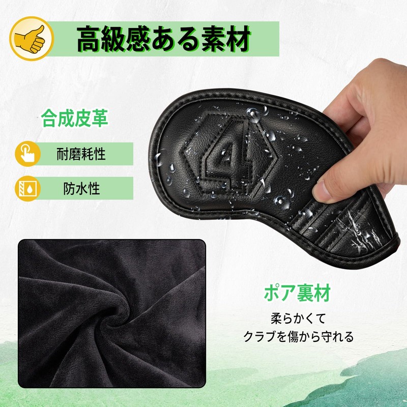 Golf Iron Covers Magnetic Wedge Cover Club Head Cover Set