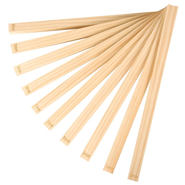 Pack of 10 Rolling Pin Guides, 5 Sizes Pottery Tools,