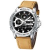 MEGALITH Men's Watch Digital Leather Strap Analogue Wrist Watches for