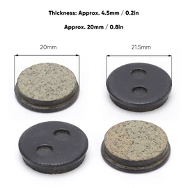 KooingTech 4 Pair Bike Disc Brake Pads, BB5 M446 Mountain Bike Disc Brake Pad, Bike Break Pad, Oil Disc Brake Pad Semi-Metal Round Brake Pad Replacement Cycling Components
