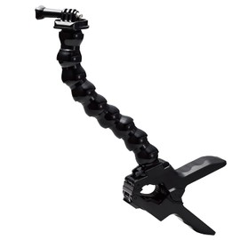 Elecom GoPro HERO10/9/8/7/6/5/MAX Gooseneck Clamp Mount, Black AC-MBGNCP01BK