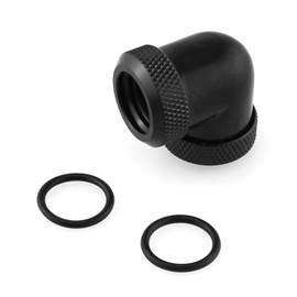 DGZZI 90 Degree Rotary Elbow 14mm OD G1/4 Hard Tube Connector with Seal O-Ring for PC Water Cooling Adapter System