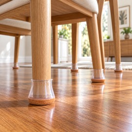 24-Piece Silicone Chair Leg Floor Protectors for Hardwood Floors – Scratch & Noise Protection for Home Furniture