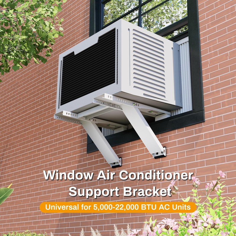 Powrocket Window Air Conditioner Support Bracket with 2 Arms,Window AC