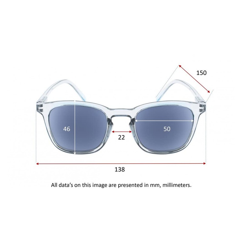 Unisex Sunglasses with Prescription - Rectangular Lenses - Sun Reader