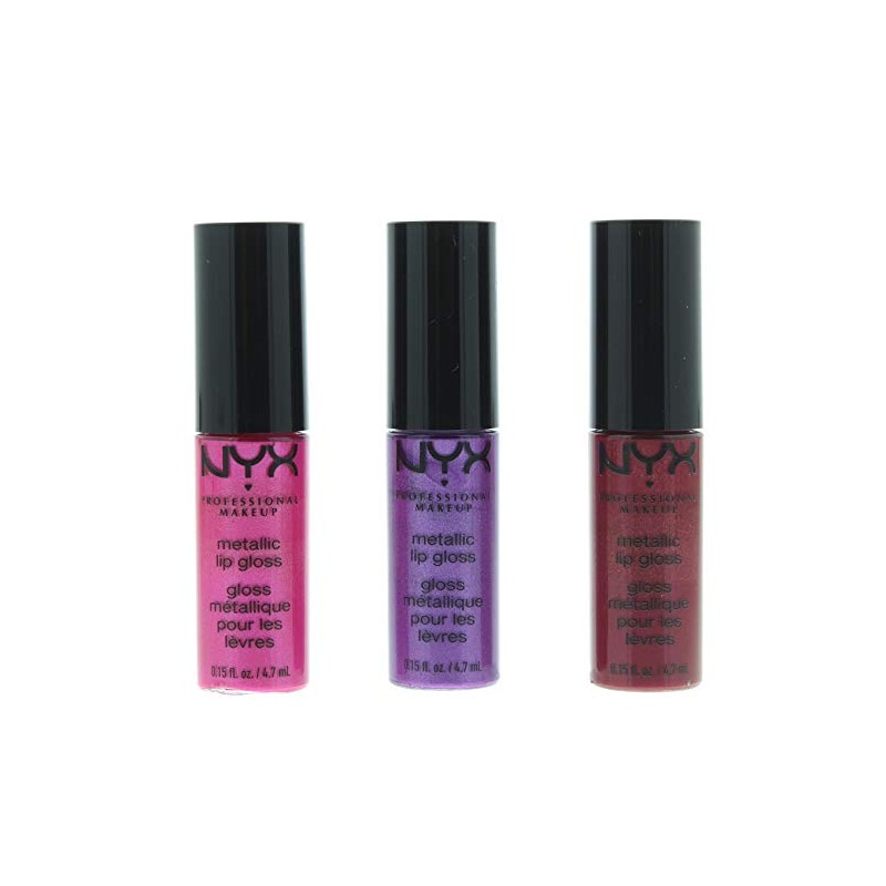 NYX Land of Lollies Metallic Lip Gloss Trio Pink 4.7ml
