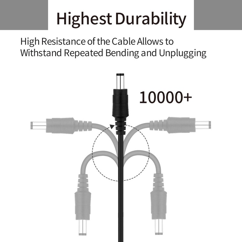 Security-01 PSE取得 AC to DC 12V 2A アダプター 1〜4スプリッタケーブル ACアダプター