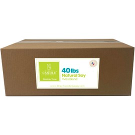 Soy Wax for Candle Making | 40lb Soy Candle Wax Slab | Smooth Blend for High Load Fragrance Formulation |Candle Making Supplies | Soy Wax Candles in Bulk