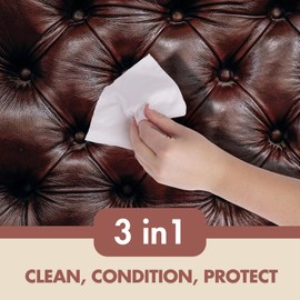 Swanky Leather Wipes - Leather Cleaner and Conditioner for Purses, Shoes, Furniture Polish & Car Seats, Prevents Fading & Cracking, Restores Softness & Shine - Canister, 600 Count