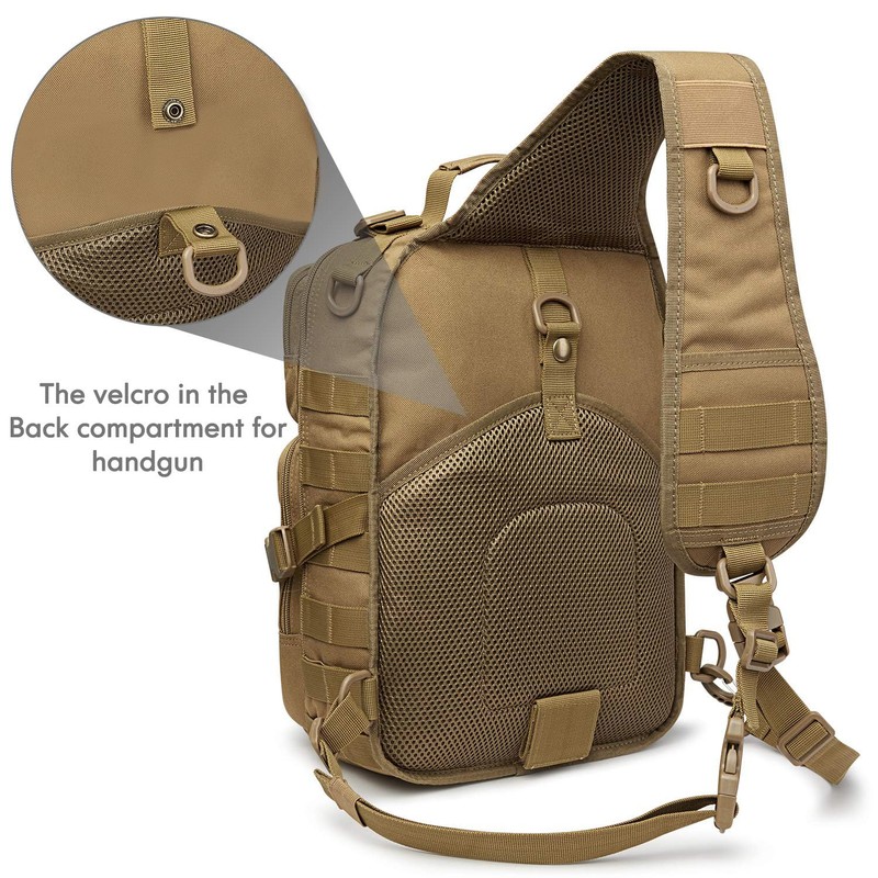 G4Free Tactical Sling Backpack Big Molle EDC Crossbody Bag Pack