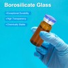 PATIKIL 12pcs 7ml Amber Borosilicate Glass Sample Vials with Aluminum