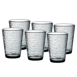 Vasos irrompibles de pezón océano, juego de 6, negro, gris (Gray-Black), 16.6OZ