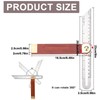 1Pcs Adjustable Bevel Gauge, 9 Inch/230mm T Bevel Blade Ruler,