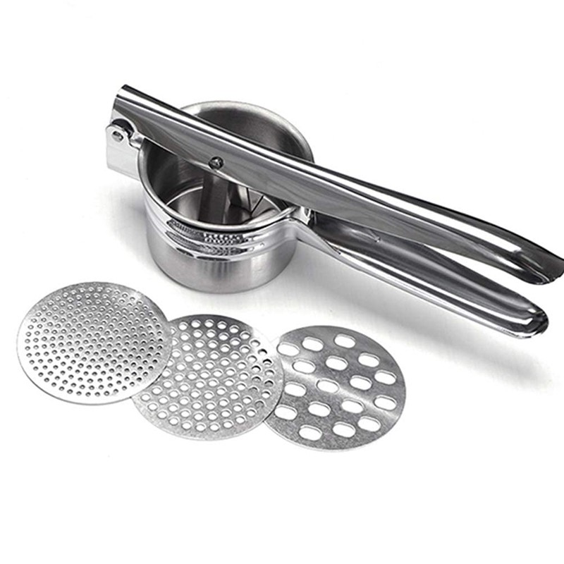 BESTOYARD Potato Masher Potato Ricer Stainless Steel Manual Squeezer Vegetable