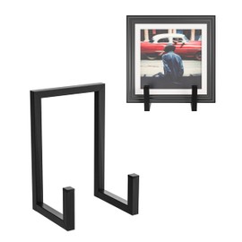 ihomecooker Magazine Holder Vinyl Record Storage Holder Plate Display Stands Metal Album Storage for Picture, Decorative Plate, Photo Easel 2Pack (2P-Black)