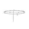 PROSILVER Ankle Bracelets 925 Sterling Silver Ankle Chain Heart Anklet