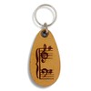 ForLeatherMore - Treble Clef - Genuine Leather Keychain - Music