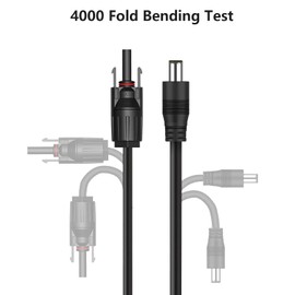 VDL Solar Panel Connector to DC 8mm&DC 5.5mm x 2.1mm Adapter Extension Cable 14AWG for Jackery Goal Zero Yeti Solar Generator Portable Power Station Solar Generator