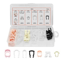 TSUGAMI 70PCS Car Fuel Line Clips, Automotive Nylon Fuel Line Repair Kit Fuel Hose Retainer Clips Replacement 3/8" 5/16" Fuel Line Clamp with Storage Case, Universal for Vehicle SUV Truck RV