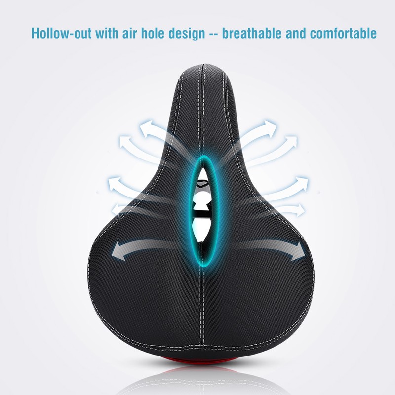 Mountain Road Bike Soft Seat Saddle with Tail Light Replacement