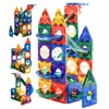 LARCIVELLE BMGENB01D Magnetic Building Blocks with Marble Runs, 60 Pieces,