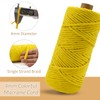 LEREATI Macrame Cord 4mm x 100m, Single Strand Thick Macrame