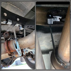 2Pcs Exhaust Hanger, Heavy Duty Stainless Steels Exhaust Hangers Muffler Hanger, Universal Exhaust Hanger Rod Kit for Car Exhaust System. 3/8" Rod 10" Long (2)