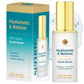 Suero de ácido hialurónico y retinol tratamiento coreano revitalizante y antienvejecimiento para una tez radiante y luminosa, elaborado con...        
