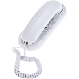 Domary Portable Corded Telephone Phone Pause/Redial/Flash Wall Mountable Base Handset for House Home Call Center Office Company Hotel