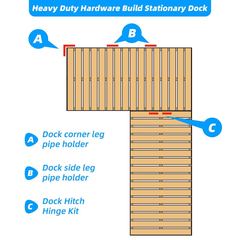 Dock Brackets Hardware,Dock Post Hardware,Stationary Dock Side Leg Pipe Holder