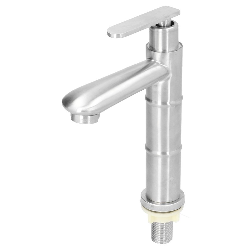Bamboo Shape Stainless Steel Basin Faucet Cold Water Sink Faucet