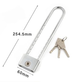 Long Shackle Padlock with Laminated Steel Waterproof Padlock Key Padlock Door Lock Cabinet Lock Long Beam Padlock 1.5 inches (6)
