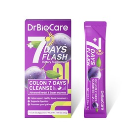 【Crazy Viral】DrBioCare Colon Cleanse Supplement, 7 Days Flash Series, Supports Digestive Health & Nutrient Absorption, Detox & Cleanse, Promote Bowel Regularity Fitness Edible probiotics:_1 Bottle
