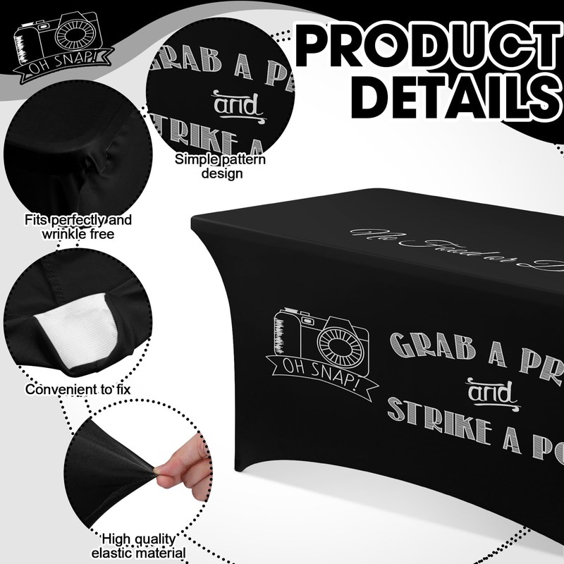Oudain Photo Booth Table Cloth Photo Booth Props Accessories 6ft
