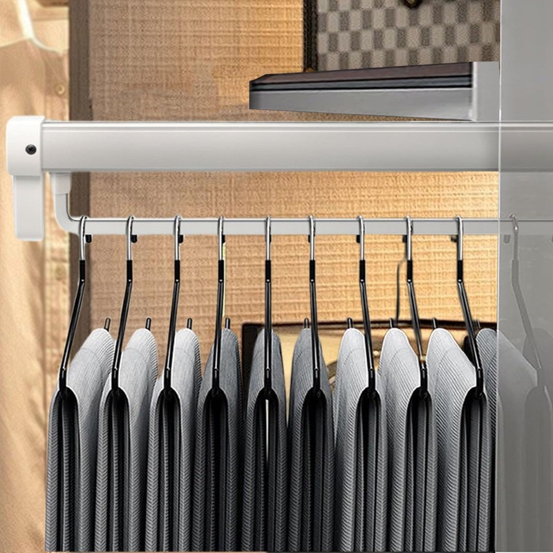 Adjustable Pull Out Hanger Rail Rod,31cm Pull Out Clothes Rail,Extendable