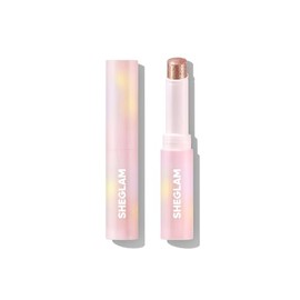 SHEGLAM - Lápiz delineador de ojos con brillo, sombra de ojos en barra de gel de cristal, lápiz iluminador con cepillo, fácil de mezclar, sombra de oj