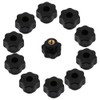 Socialme-eu Universal Black Plastic Star Shape Head Clamping Nuts Knob