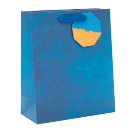 UK Greetings Medium Gift Bag for Him/Her/Friend - For Birthdays, Valentine's Day & Other Events - Blue Design