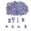 Stained Glass Mosaic Tiles 200g 230pcs Square Triangle Diamond Rectangle