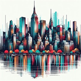 Digital image picture photo wallpaper SKYLINE NEW YORK 209