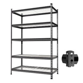 WORKPRO 5-Layer Heavy Duty Metal Storage Rack, 48”W x 24”D x 72”H, Adjustable Shelving Unit with 4000 lbs Total Load Capacity, for Garage, Kitchen, Bathroom, Warehouse
