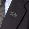 Rustic Subdued American Flag Rectangle Lapel Pin Tie Tack