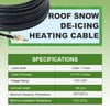 MAXKOSKO Roof Gutter Heat Cable for Snow Melting, Roof De-Icing