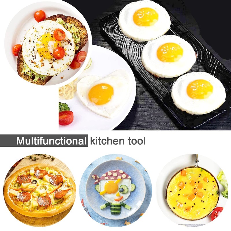 Egg Ring Non Stick 5 pieces, Stainless Steel The Diameter