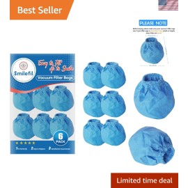 Smilefil Cloth Filters, 6 Pack for Vacmaster 1.5-3.2 Gal Wet/Dry Vacuums