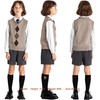 BOBOYOYO Boys Argyle Sweater Vest 100% Cotton School Uniform Vest
