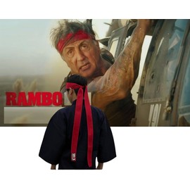 Rambos Red Headband Sylvester Stallone Movie Film 200cm Long Fancy Dress, Novelty, Martial Arts,